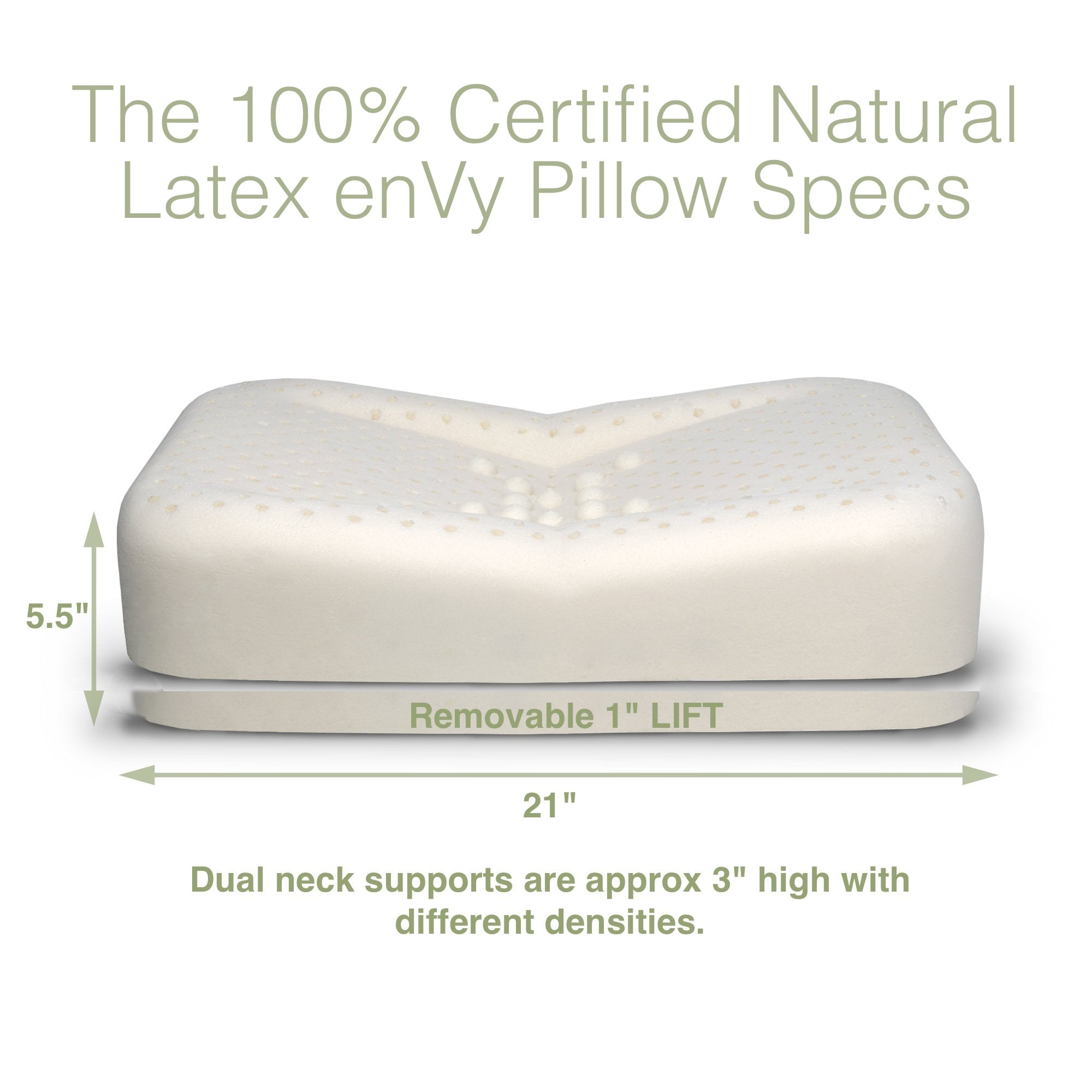 The ReNEW enVy® COPPER + TENCEL™ 100% Natural Latex PROACTIVE-Aging Pillow - enVy Pillow