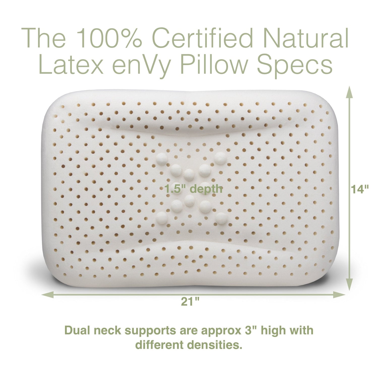 The ReNEW enVy® COPPER + TENCEL™ 100% Natural Latex PROACTIVE-Aging Pillow - enVy Pillow