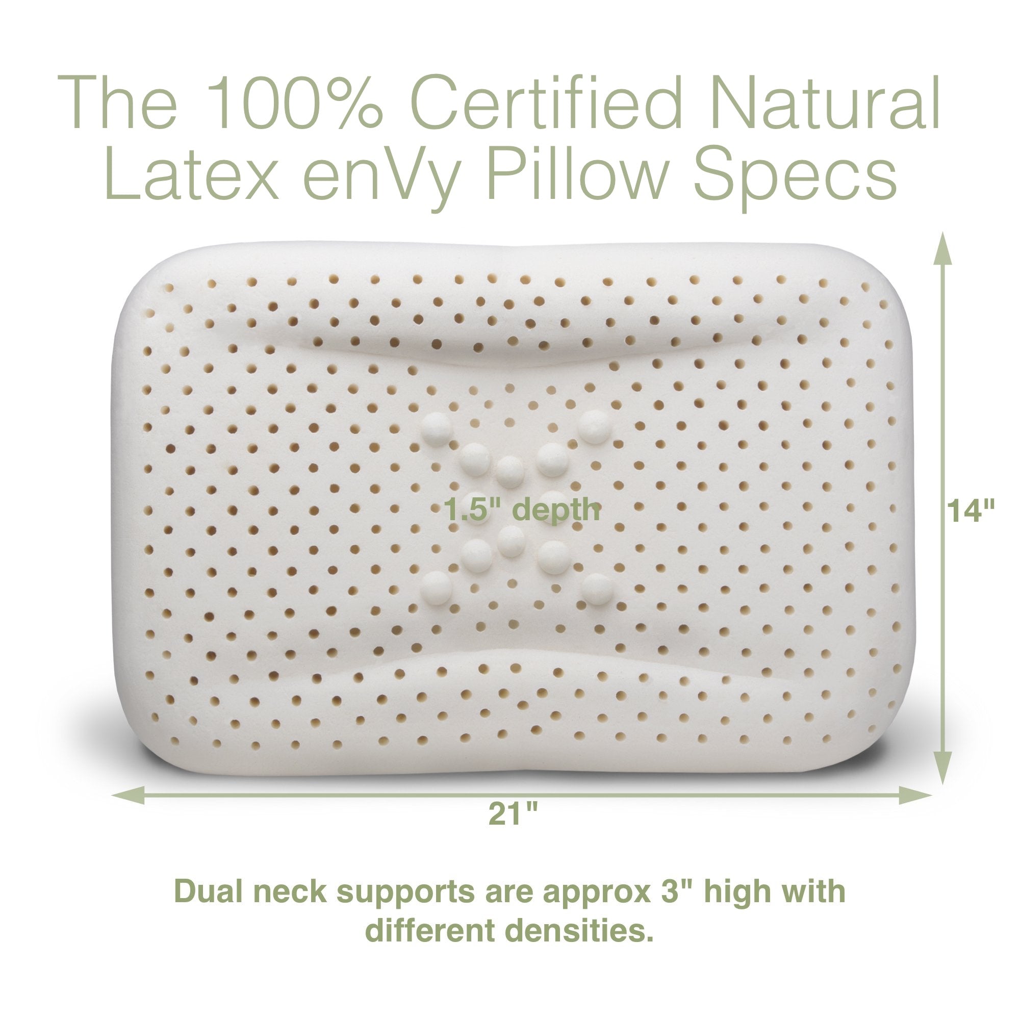 The ReNEW enVy® COPPER + TENCEL™ 100% Natural Latex PROACTIVE-Aging Pillow - enVy Pillow