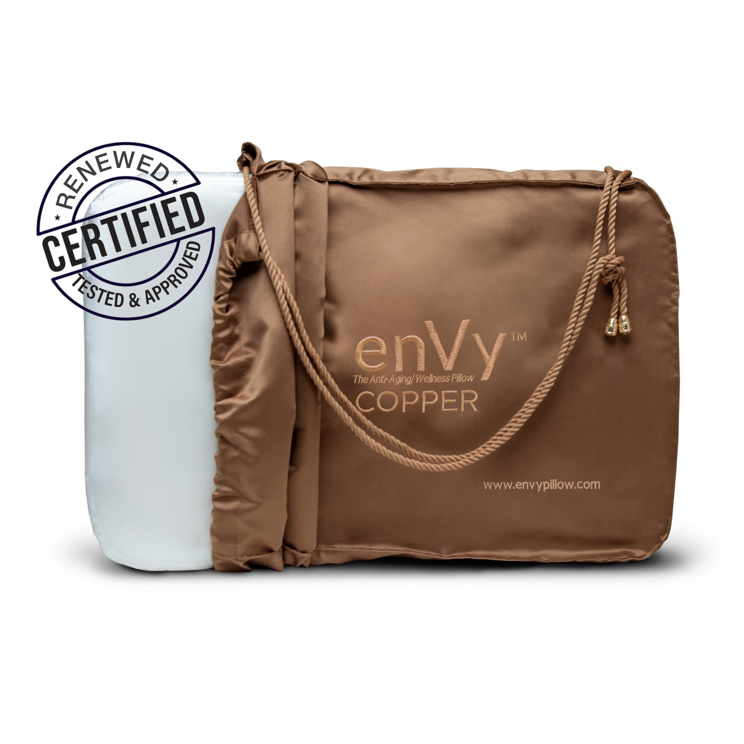 The ReNEW enVy® COPPER + TENCEL™ 100% Natural Latex PROACTIVE-Aging Pillow - enVy Pillow