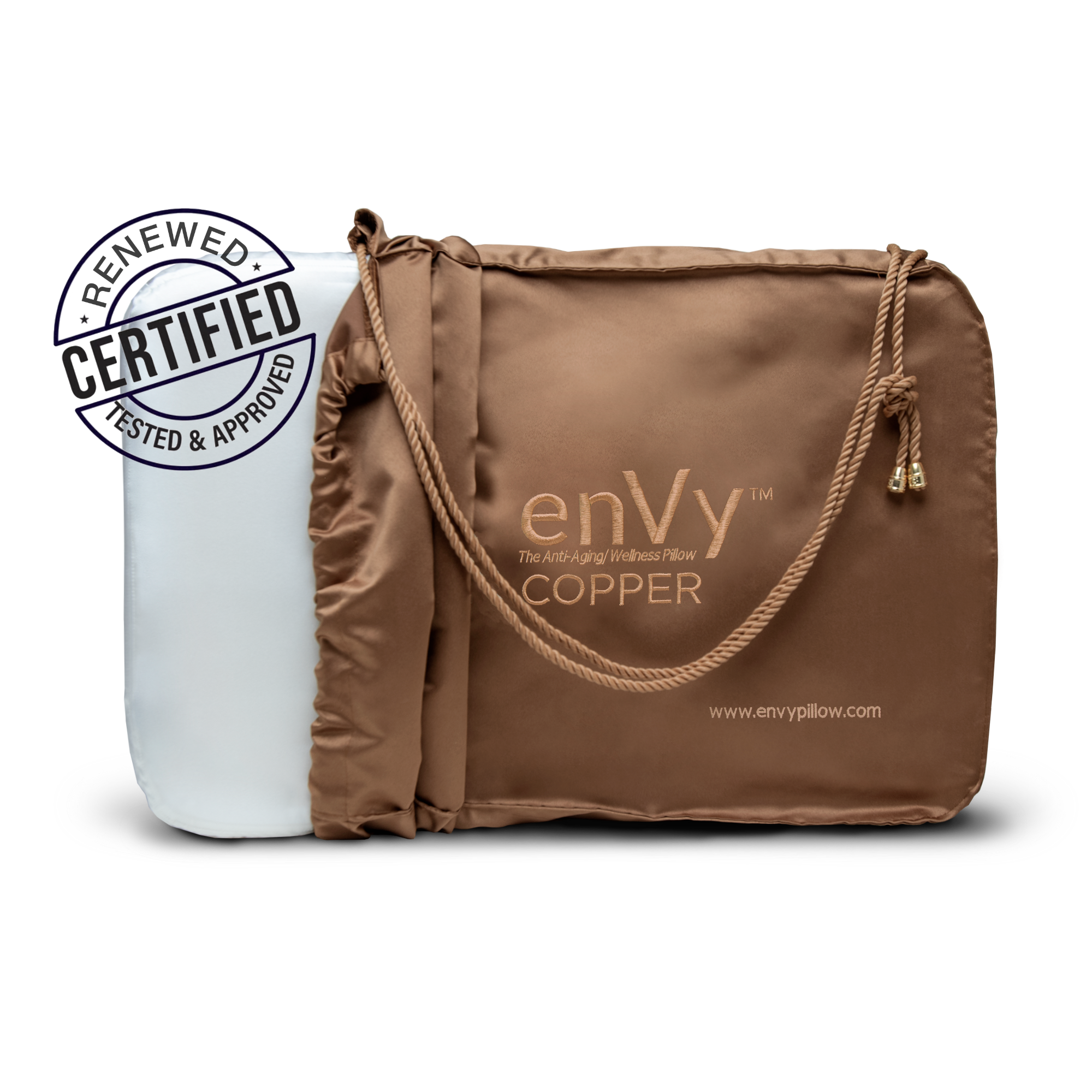 The ReNEW enVy® COPPER + TENCEL™ 100% Natural Latex PROACTIVE-Aging Pillow - enVy Pillow