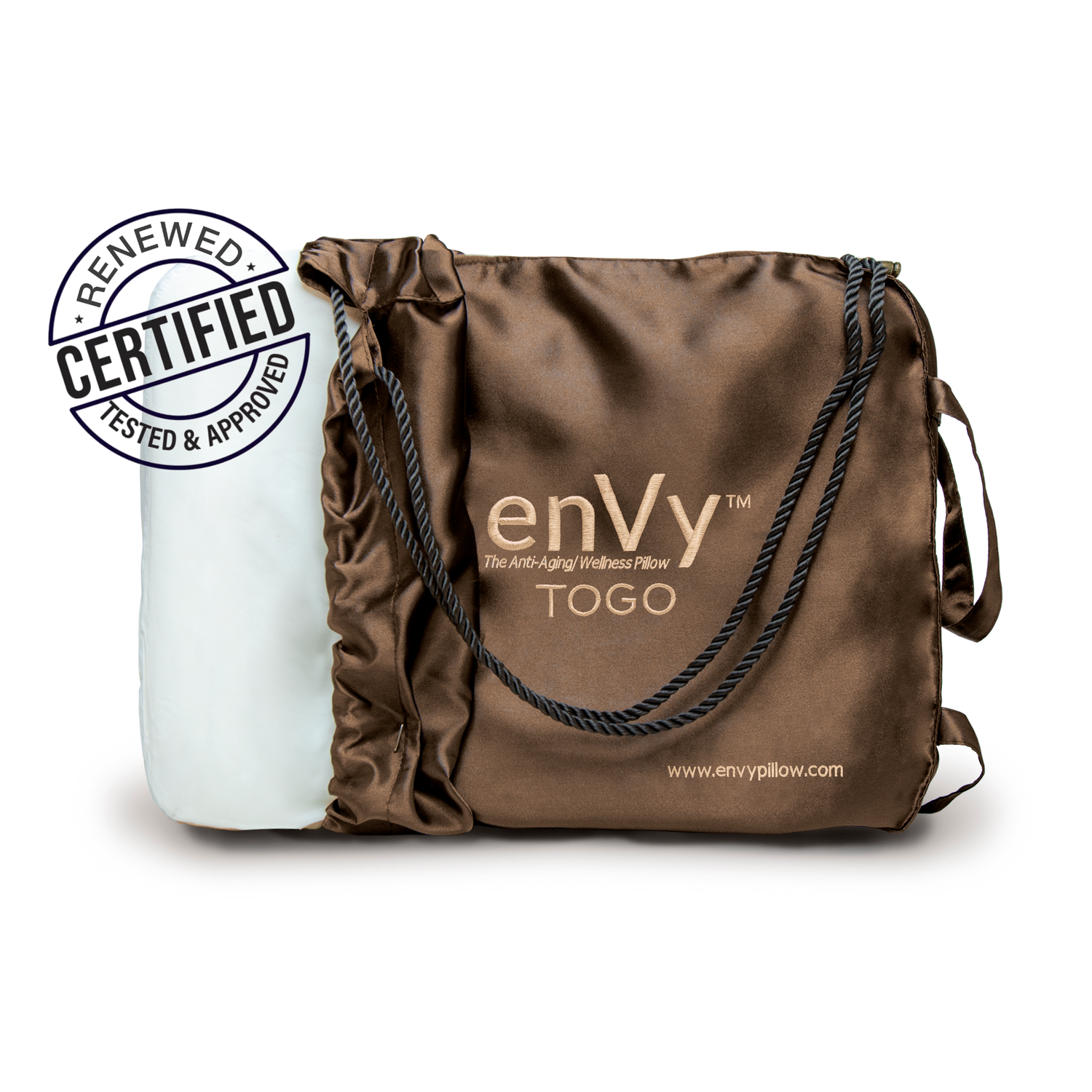 The ReNEW™ enVy®  TO GO with SILK pillowcase