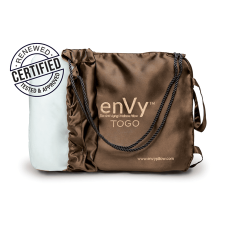 ReNEW enVy TO GO Travel Pillow With COPPER infused Botanical TENCEL Pillowcase