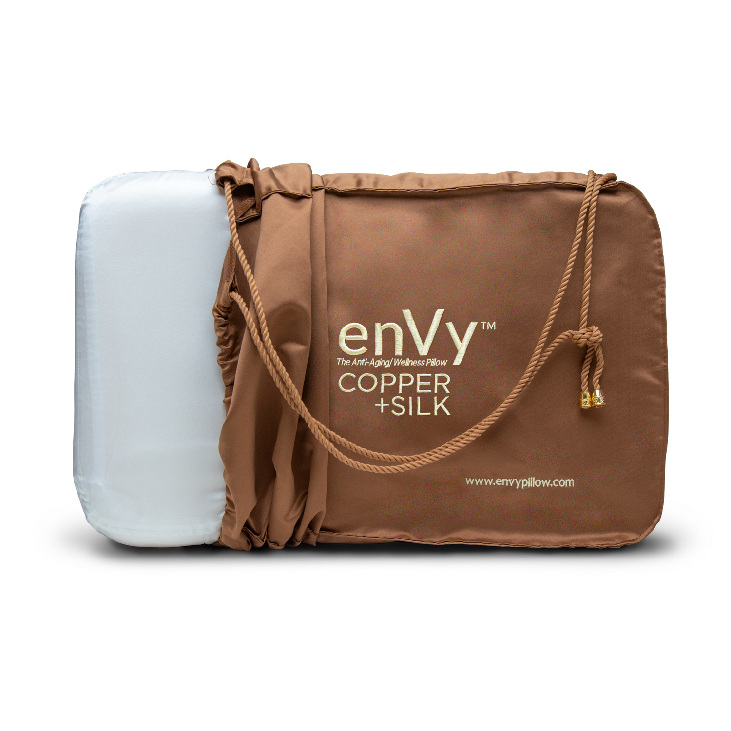 The enVy® COPPER + SILK 100% Natural Latex PROACTIVE-Aging Pillow