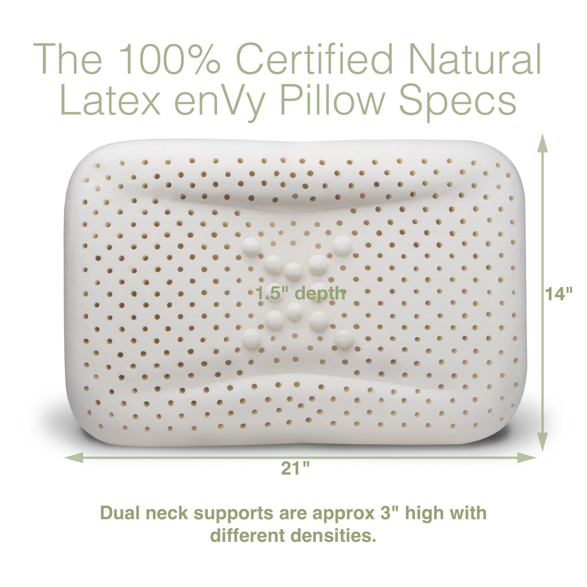 The enVy® COPPER + TENCEL™ 100% Natural Latex PROACTIVE-Aging Pillow - enVy Pillow